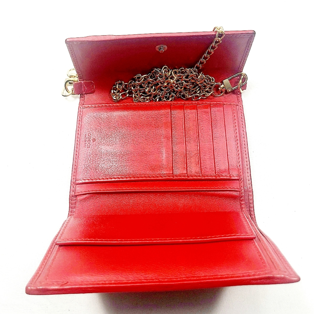 Gucci Canvas Leather Wallet On Chai - Picture 3 of 6
